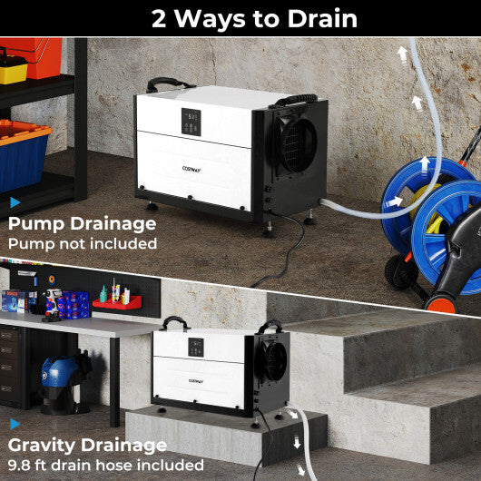 192 Pint Crawl Space Dehumidifier with 3 Modes and 24H Timer-Blue LuxuryLifeWay Online Store