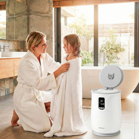 20 L Large Blanket Towel Warmer for Bathroom with 3 Heat Levels-White LuxuryLifeWay Online Store