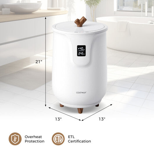 20 L Large Blanket and Towel Warmer with 3 Heat Levels for Bathroom-White LuxuryLifeWay Online Store