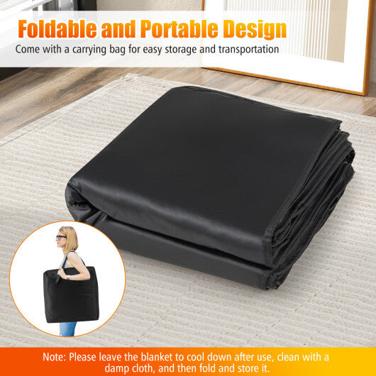 Infrared Sauna Blanket for Home Use with Arm Sleeves Wraps and Carry Bag-Black LuxuryLifeWay Online Store