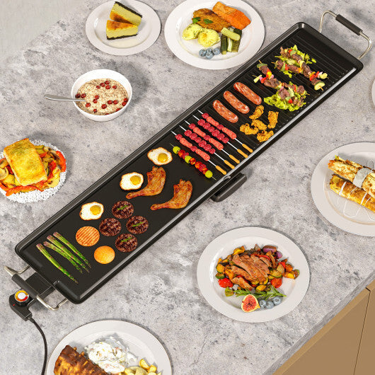 39.5 Inch Extra Large Electric Griddle with 2 Cooking Surface and Adjustable Temperatures LuxuryLifeWay Online Store