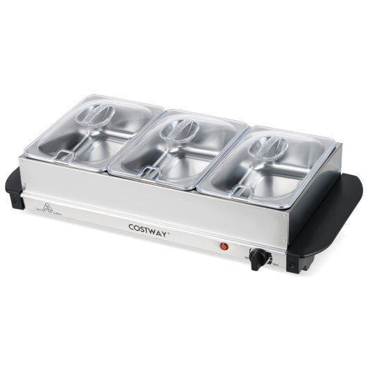 Electric Buffet Server Food Warmer with 3 Removable Trays LuxuryLifeWay Online Store