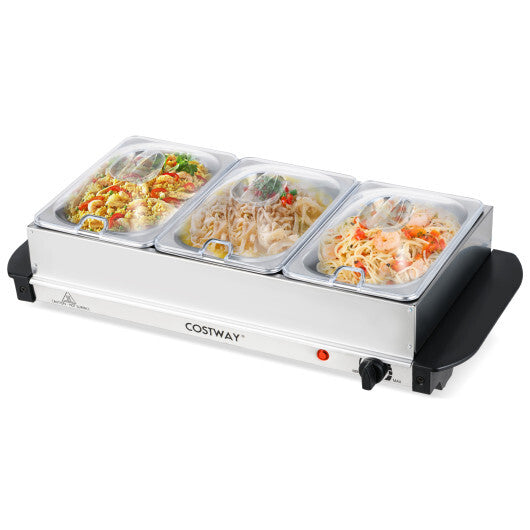 Electric Buffet Server Food Warmer with 3 Removable Trays LuxuryLifeWay Online Store