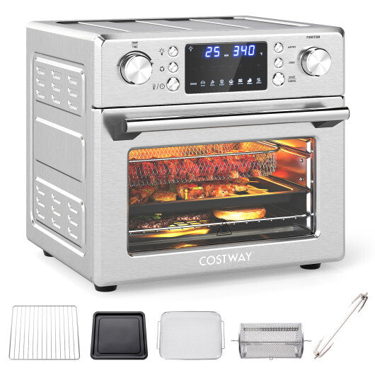 Stainless Steel Countertop Convection Oven with Bake-Silver LuxuryLifeWay Online Store