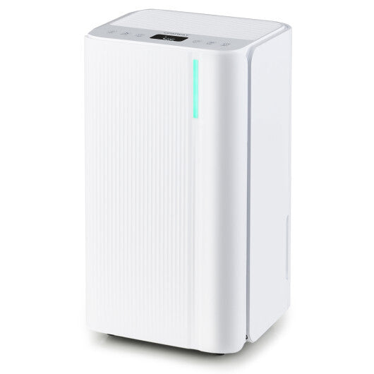 32 Pints 2000 Sq.ft Portable Dehumidifier for Home and Basement-White LuxuryLifeWay Online Store