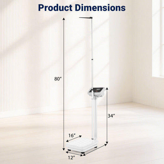 Digital Height and Weight Scale with Height Rod 400 lbs & LED Display LuxuryLifeWay Online Store