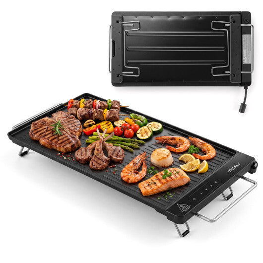 1300W Indoor Electric Grill with Removable Touch Panel-Black LuxuryLifeWay Online Store