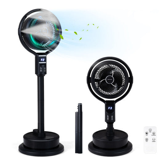 Misting Pedestal Fan Air Circulator with 90? Auto Oscillation Floor Standing Fan with 8 Speeds-White LuxuryLifeWay Online Store