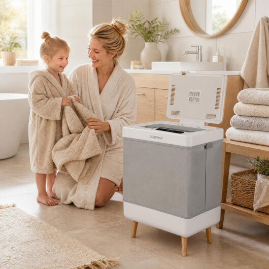 Towel Warmer Bucket with Foldable Design and Auto Shut Off for Bathroom-Natural LuxuryLifeWay Online Store