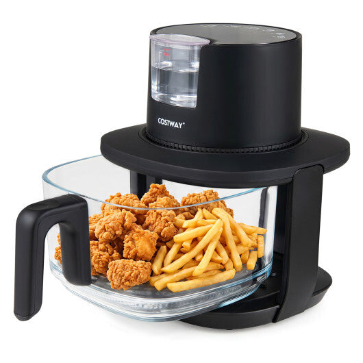 4.7 QT Glass Air Fryer with Steam Frying Mode-Black LuxuryLifeWay Online Store