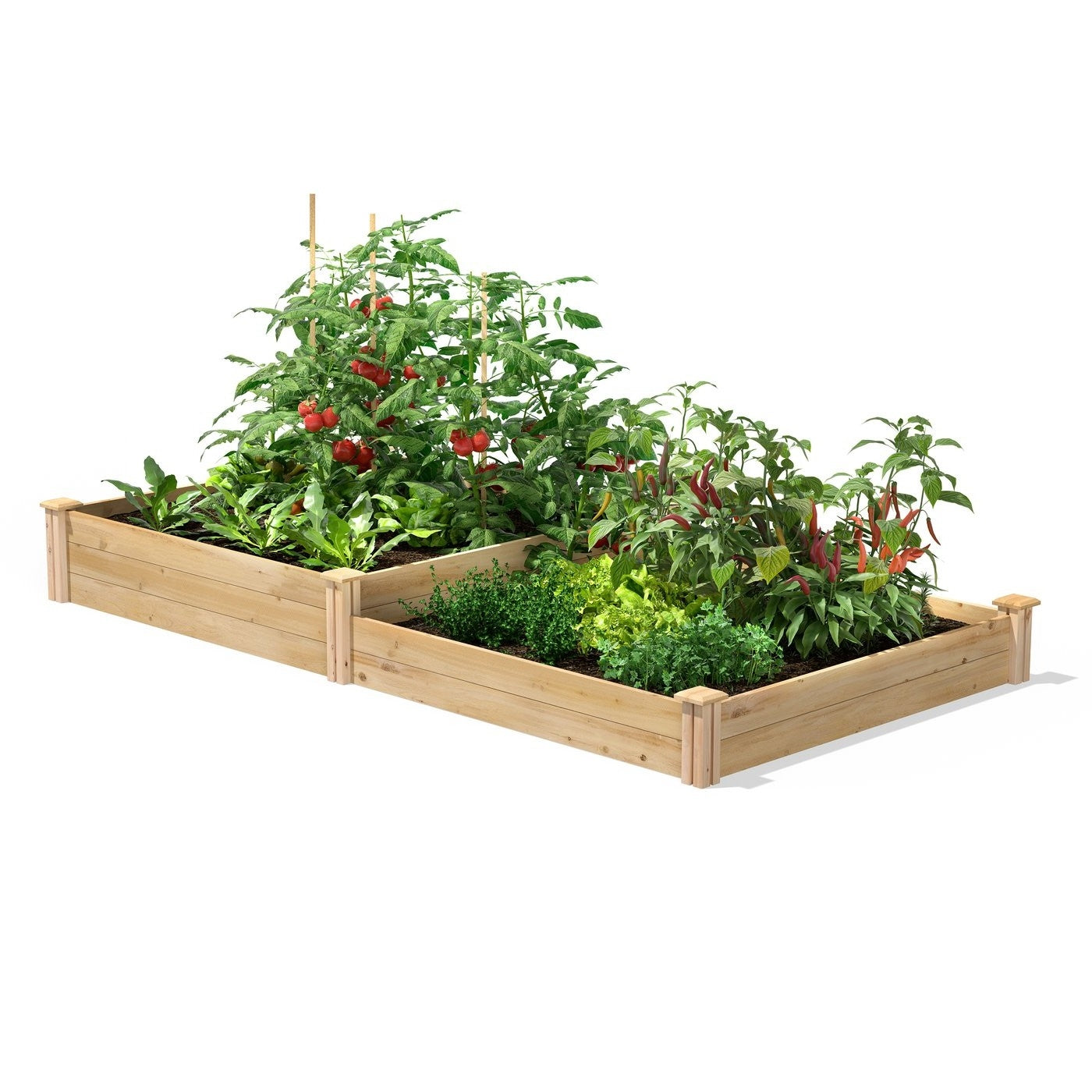 4 ft x 8 ft Cedar Wood 2 Tier Raised Garden Bed - Made in USA LuxuryLifeWay Online Store