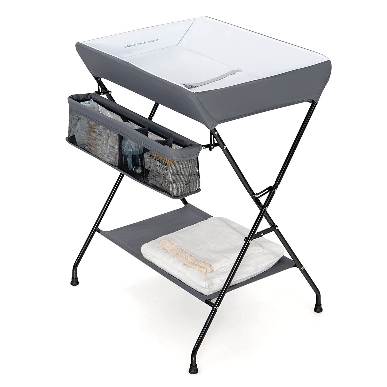 Grey Folding  Wide Nursery Diaper Baby  Changing Table LuxuryLifeWay Online Store