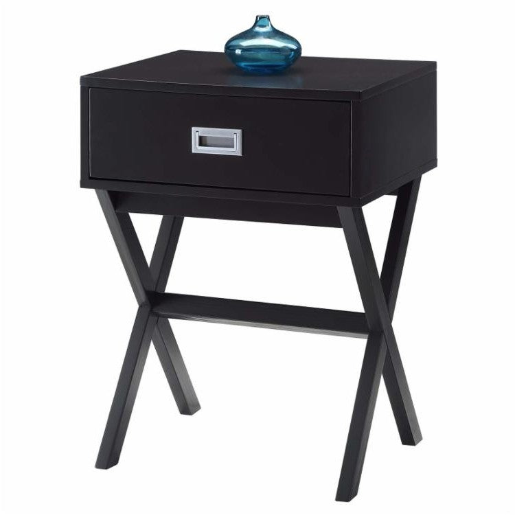 Modern 1-Drawer Bedside Table Nightstand End Table in Espresso Wood Finish LuxuryLifeWay Online Store