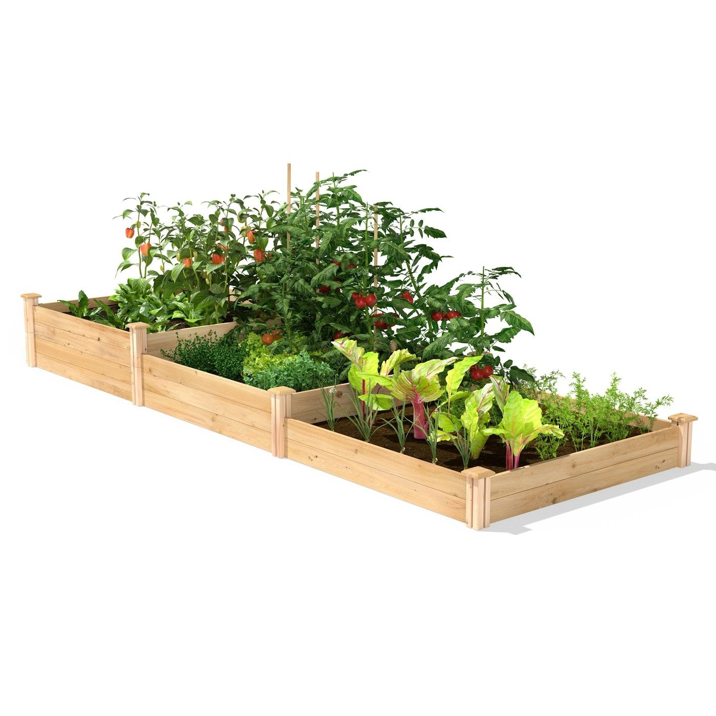 4 ft x 12 ft Cedar Wood 3 Tier Raised Garden Bed - Made in USA LuxuryLifeWay Online Store