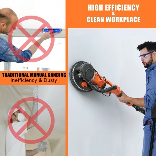 Electric Foldable Drywall Sander 750W Variable Speed - Color: Orange LuxuryLifeWay Online Store