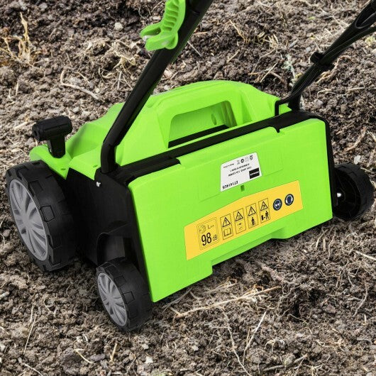 13 Inch 12 Amp Electric Scarifier with Collection Bag and Removable Blades-Green LuxuryLifeWay Online Store