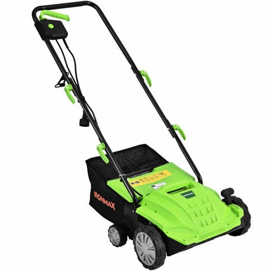 13 Inch 12 Amp Electric Scarifier with Collection Bag and Removable Blades-Green LuxuryLifeWay Online Store