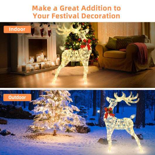 Lighted Standing Reindeer with Stakes for Christmas Decoration LuxuryLifeWay Online Store