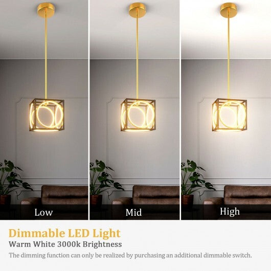 Modern LED Pendant Light with 42 Inches Adjustable Suspender-Golden LuxuryLifeWay Online Store