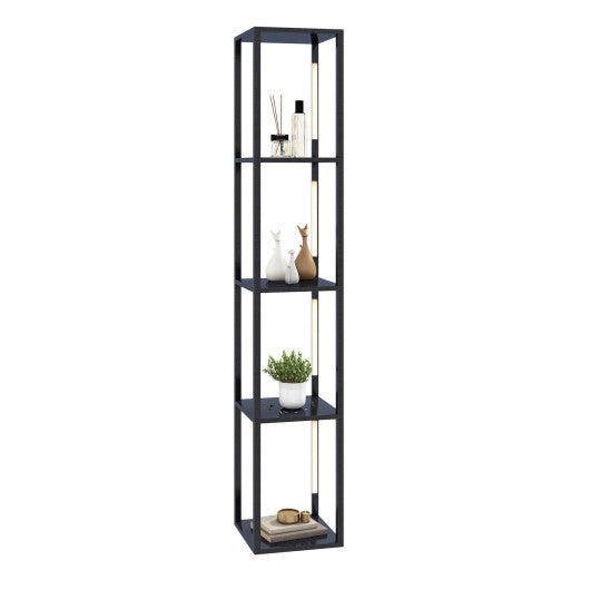 64 Inches Floor Lamp with 3-Level Dimmable LED Bulbs and Rotatable LED Poles-Walnut LuxuryLifeWay Online Store