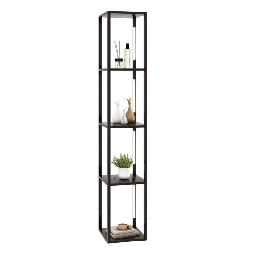 64 Inches Floor Lamp with 3-Level Dimmable LED Bulbs and Rotatable LED Poles-Walnut LuxuryLifeWay Online Store