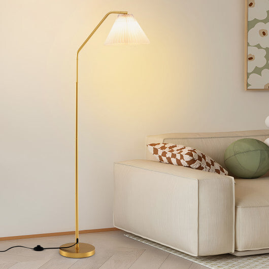 Modern Standing Lamp with Adjustable Lamp Head and Pleated Lampshade LuxuryLifeWay Online Store