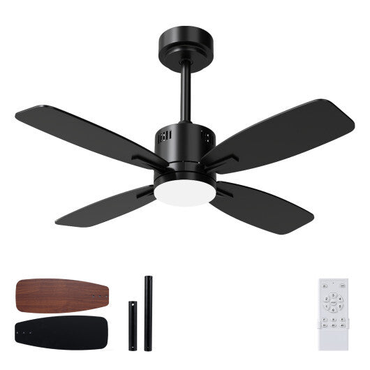 42inch Ceiling Fan with Light and Remote 3CCT LED with Memory 4H Timer 6 Speeds-Black LuxuryLifeWay Online Store