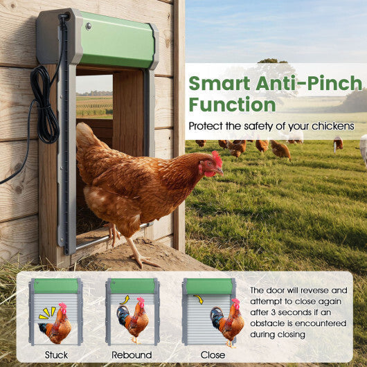 Automatic Chicken Coop Door with Remote Control and Light Sensor Timer LuxuryLifeWay Online Store