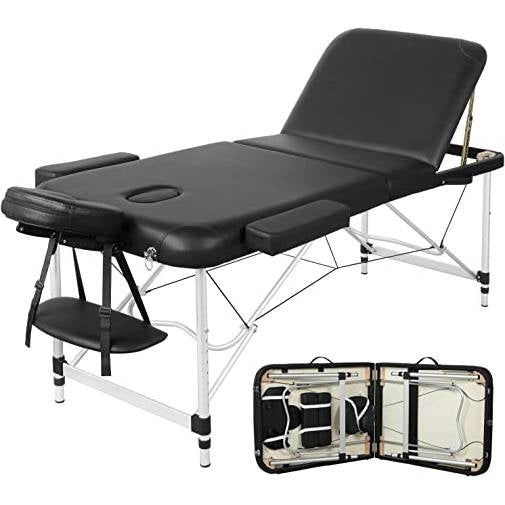 Black Extra Wide Adjustable Portable Massage Tattoo Folding Table LuxuryLifeWay Online Store