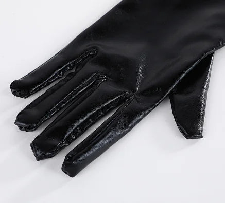 Gothic Punk Role-Play Leather Gloves