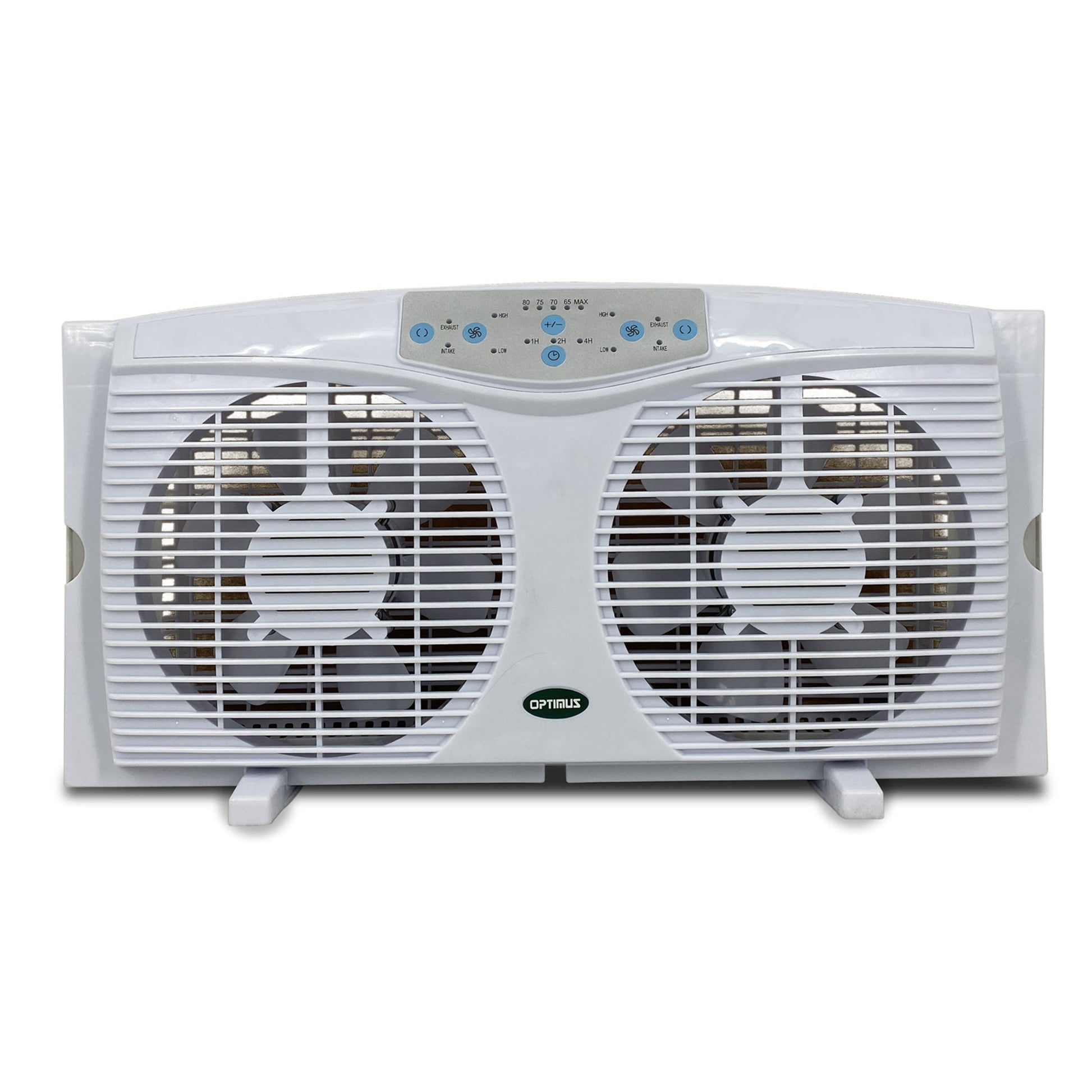 Optimus 8 in. Electric Reversible Twin Window Fan with Thermostat & LED LuxuryLifeWay Online Store