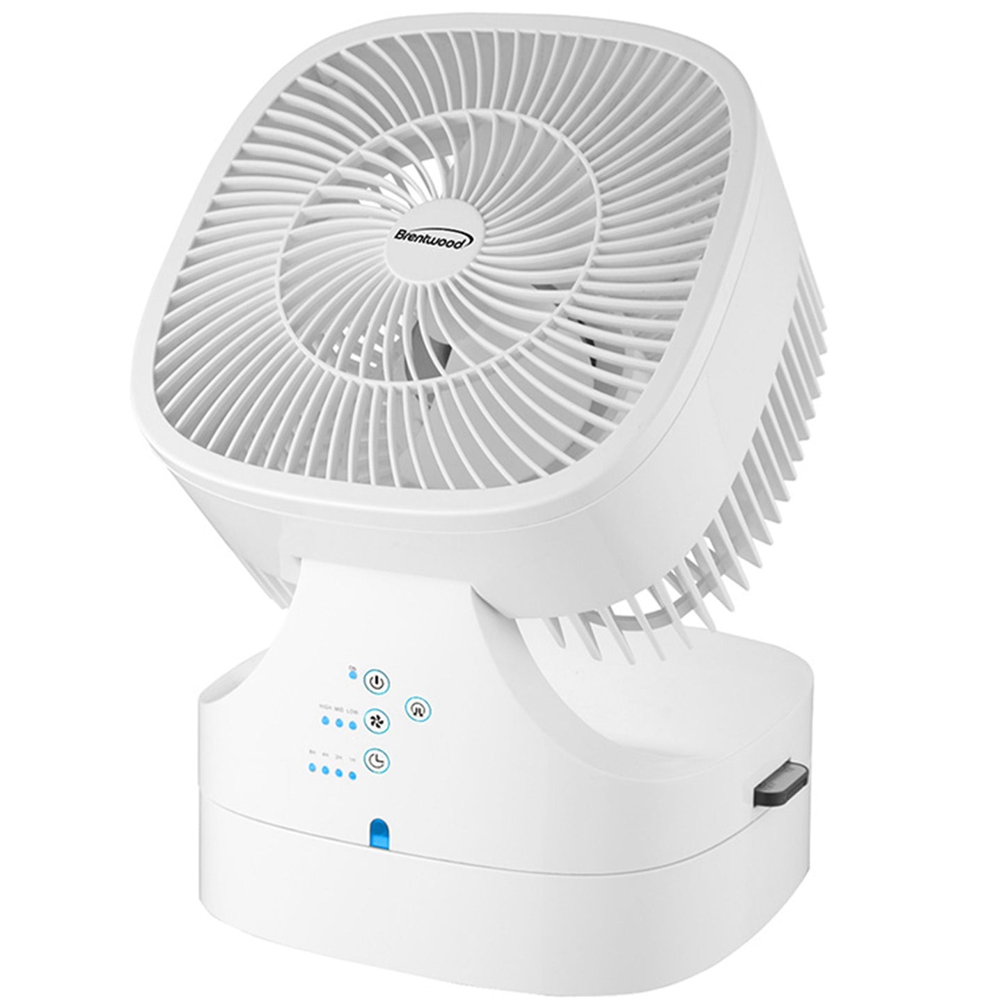 Brentwood 8 Inch Three Speed Oscillating Desktop Fan with Remote Control in White LuxuryLifeWay Online Store