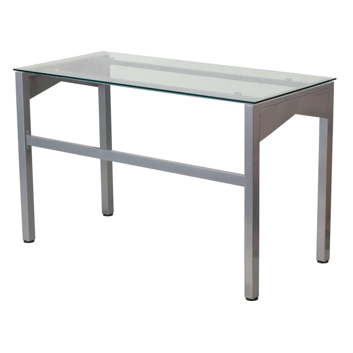 Rectangular Writing Table Office Desk with Clear Tempered Glass Surface LuxuryLifeWay Online Store
