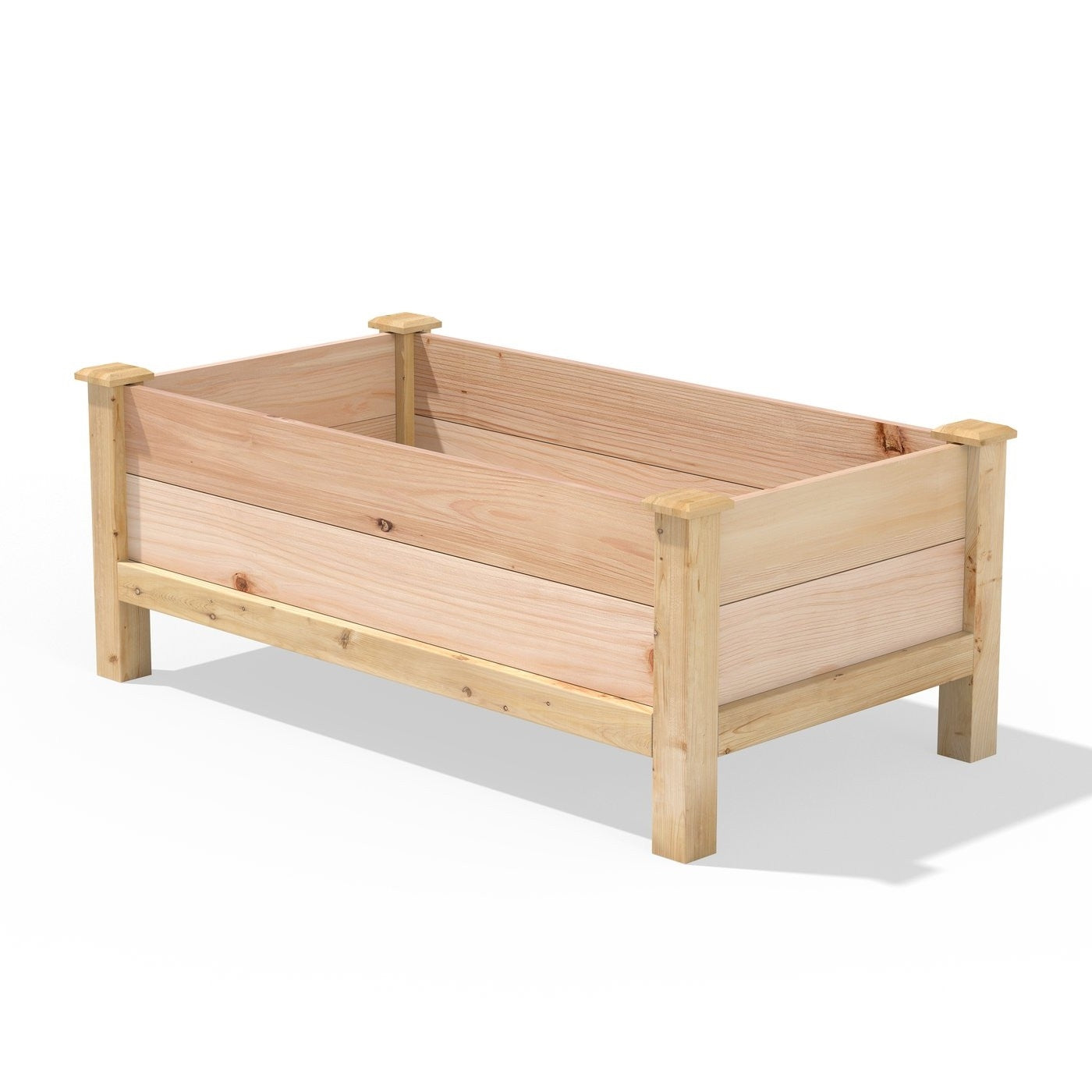 Farmhouse 24-in x 48-in x 19-in Cedar Elevated Victory Garden Bed - Made in USA LuxuryLifeWay Online Store