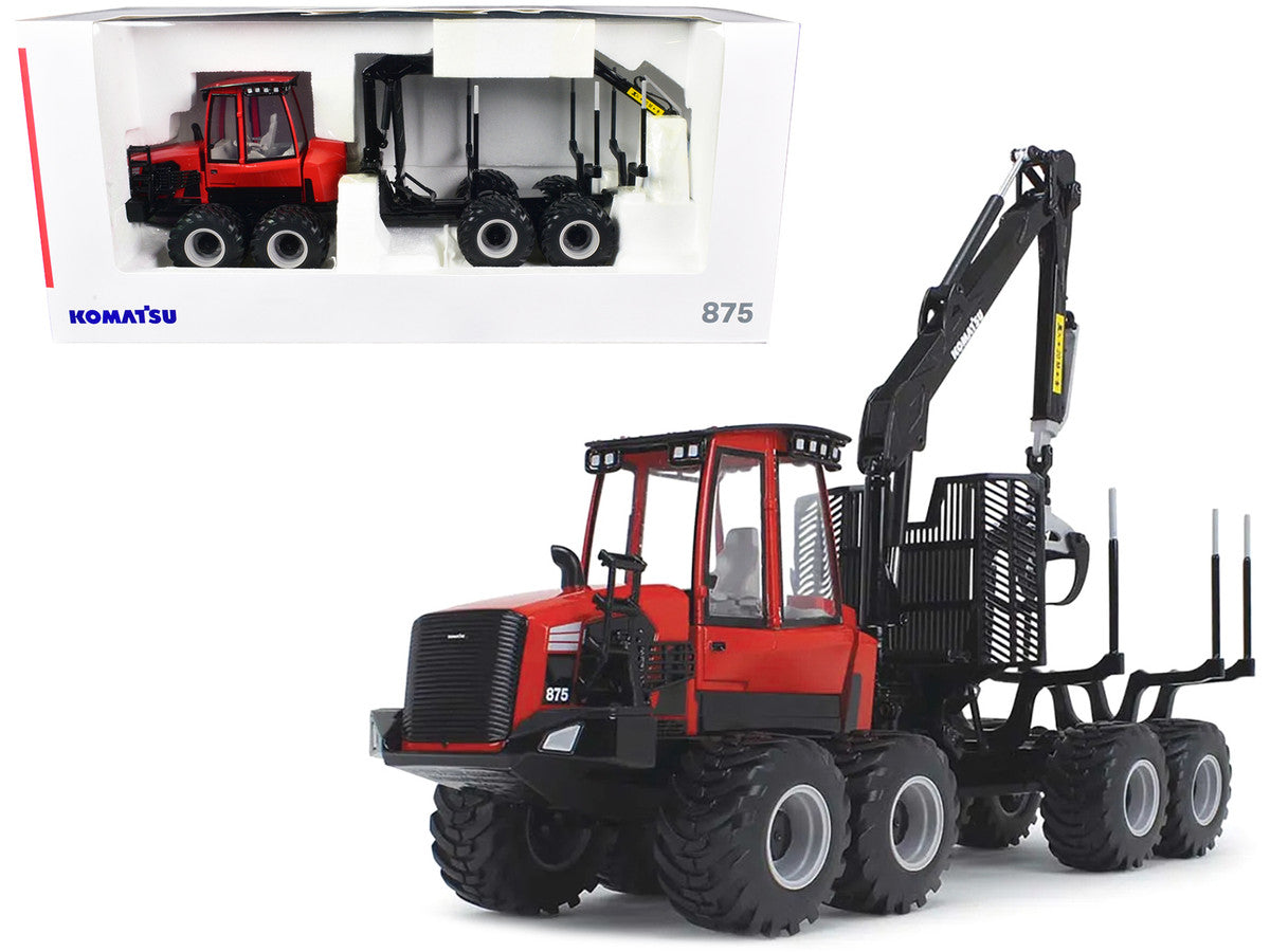 Komatsu 875.1 Forwarder Red and Black 1/32 Diecast Model by First Gear LuxuryLifeWay Online Store