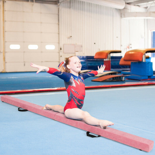 7 Feet Folding Portable Floor Balance Beam with Handles for Gymnasts-Pink - Color: Pink LuxuryLifeWay Online Store
