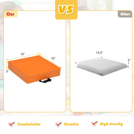 6 Pieces 15 Inches Square Toddler Floor Cushions Flexible Soft Foam Seating with Handles-Multicolor - Color: Multicolor LuxuryLifeWay Online Store