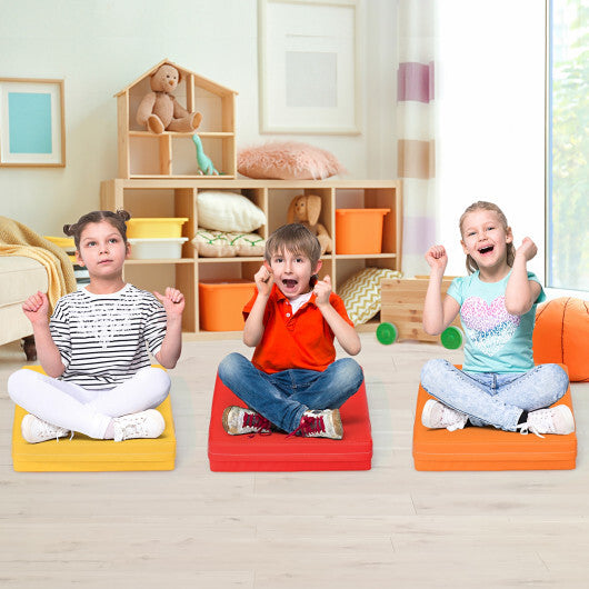 6 Pieces 15 Inches Square Toddler Floor Cushions Flexible Soft Foam Seating with Handles-Multicolor LuxuryLifeWay Online Store