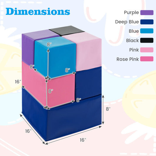 7-Piece Big Foam Building Blocks for Toddlers and Kids LuxuryLifeWay Online Store