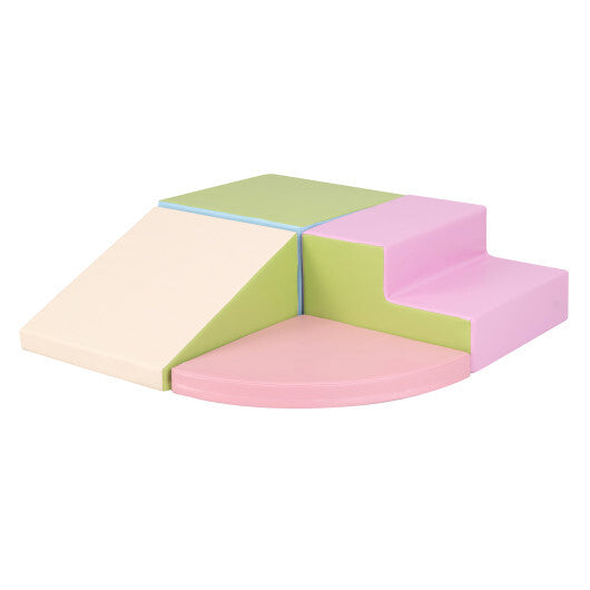 4-Piece Climb and Crawl Foam Block Play Set for Infant Baby-Pink LuxuryLifeWay Online Store