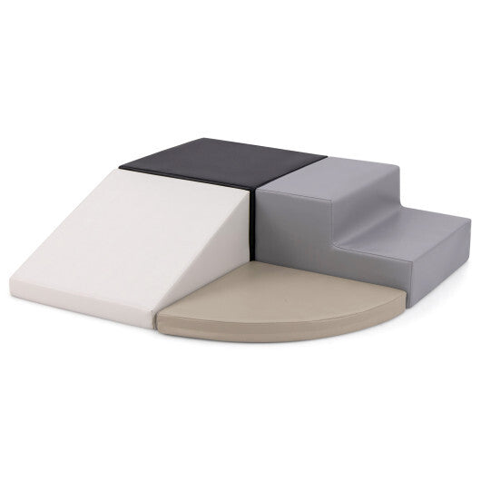 4-Piece Climb and Crawl Foam Block Play Set for Infant Baby-Black - Color: Black LuxuryLifeWay Online Store