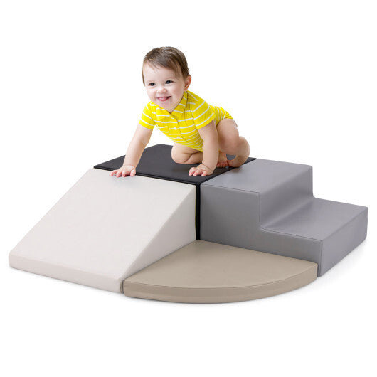 4-Piece Climb and Crawl Foam Block Play Set for Infant Baby-Black - Color: Black LuxuryLifeWay Online Store
