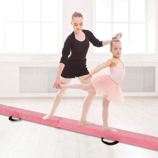 9 FT Folding Gymnastics Balance Beam with Anti-slip Base and Pine Wood Frame-Blue LuxuryLifeWay Online Store