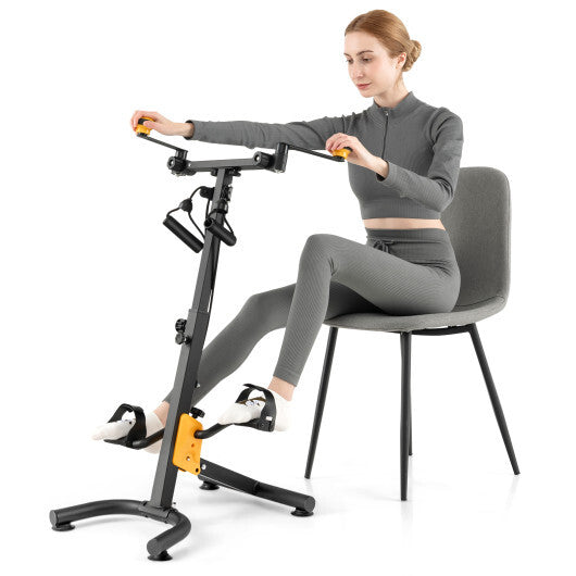 Pedal Exerciser with Adjustable Handgrip for Seniors-Yellow LuxuryLifeWay Online Store