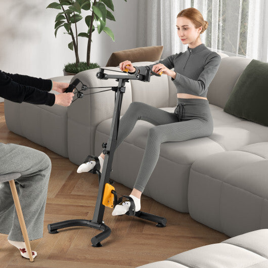 Pedal Exerciser with Adjustable Handgrip for Seniors-Yellow LuxuryLifeWay Online Store