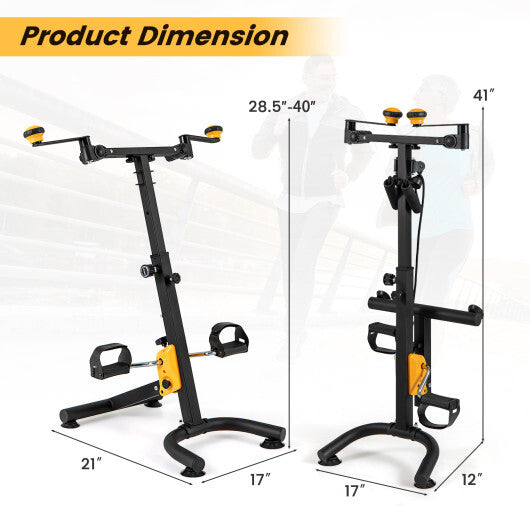 Pedal Exerciser with Adjustable Handgrip for Seniors-Yellow LuxuryLifeWay Online Store