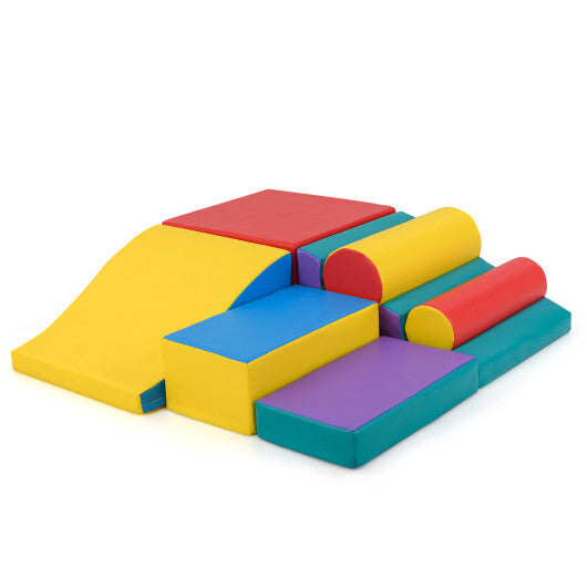 7-Piece Foam Blocks for Toddlers Soft Climbing Toys Indoor Play for Babies-Pink LuxuryLifeWay Online Store