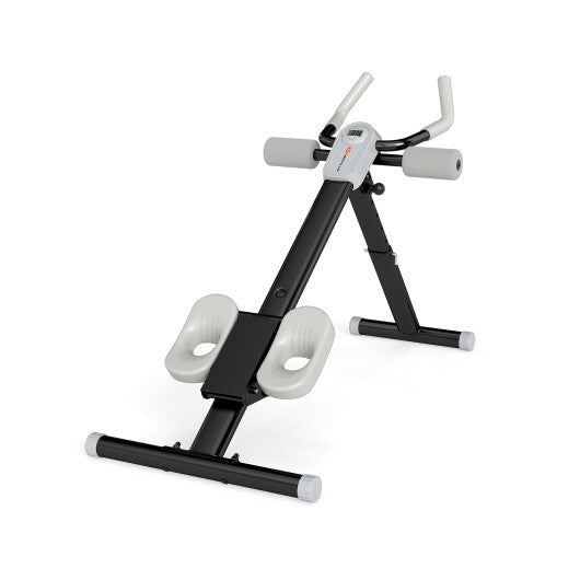 Adjustable Abdominal Trainer Ab Workout Machine Foldable Ab Cruncher-White LuxuryLifeWay Online Store