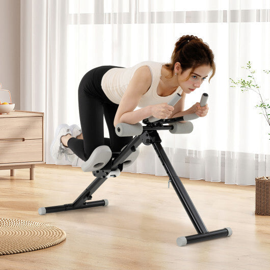 Adjustable Abdominal Trainer Ab Workout Machine Foldable Ab Cruncher-White LuxuryLifeWay Online Store