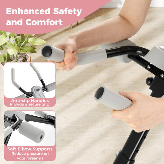 Adjustable Abdominal Trainer Ab Workout Machine Foldable Ab Cruncher-White LuxuryLifeWay Online Store